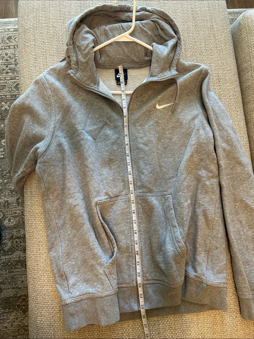 Nike Gray Full-Zip Hooded Performance Jacket
